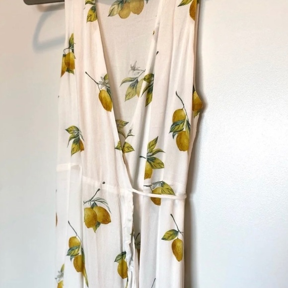 Rails Madison White Lemons Wrap Dress Small - Picture 3 of 8